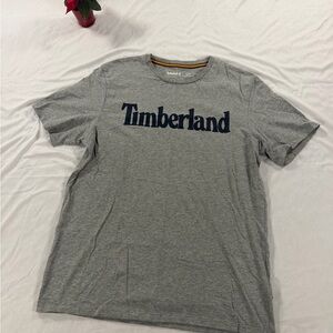 Timberland T-Shirt Northwood Wordmark Logo Short Sleeve Tee S 0A2BRN Grey / Navy